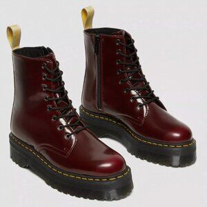 Dr. Martens Vegan Jadon II Platform Boots in Cherry Red